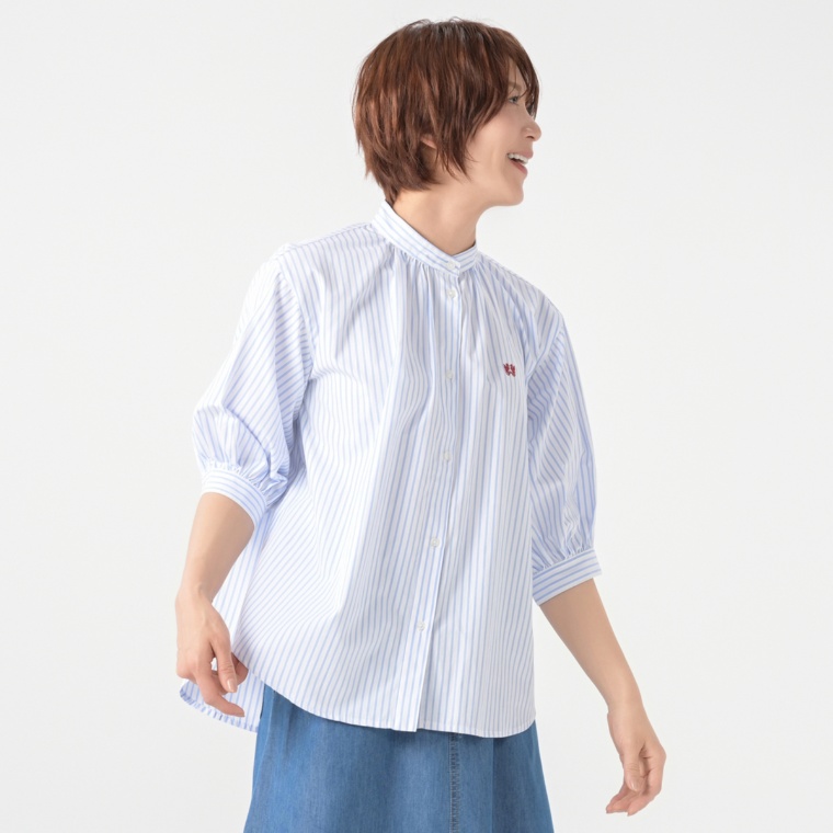 McGREGOR CLASSIC 7分袖スタンドカラーシャツ