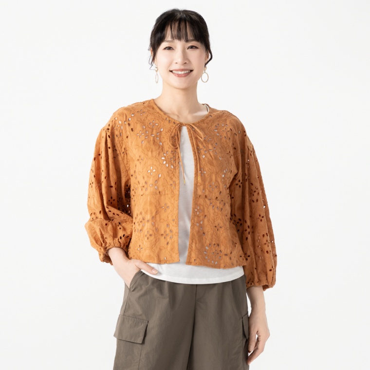 Coeur sucre エンブロイダリーレースカーディガン