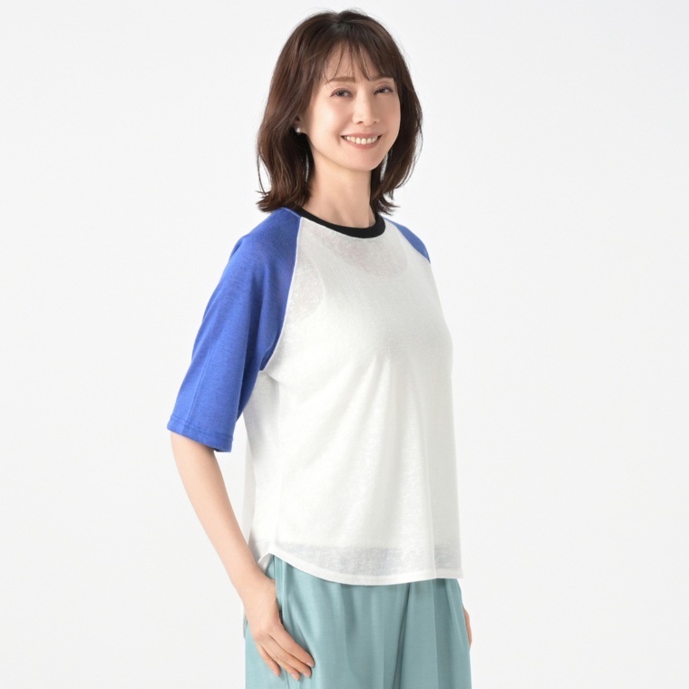 GRC シアーレイヤードカラーブロックプルオーバー