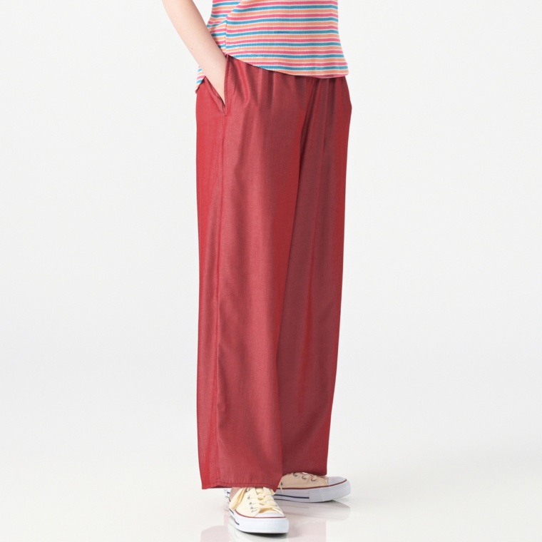 GRC シャンブレーセミワイドイージーパンツ