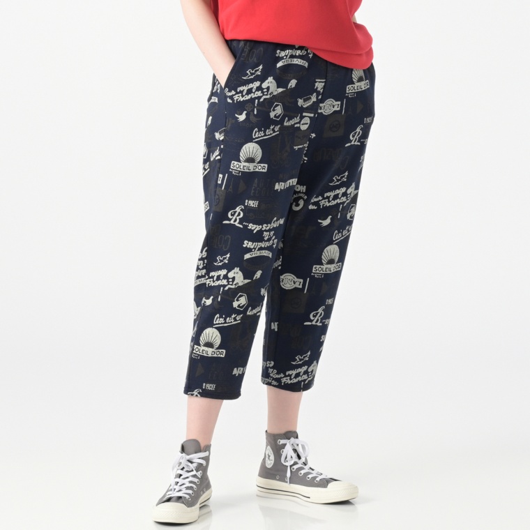 GRC エーズラビットコラボオリジナル柄プリントアンクルパンツ