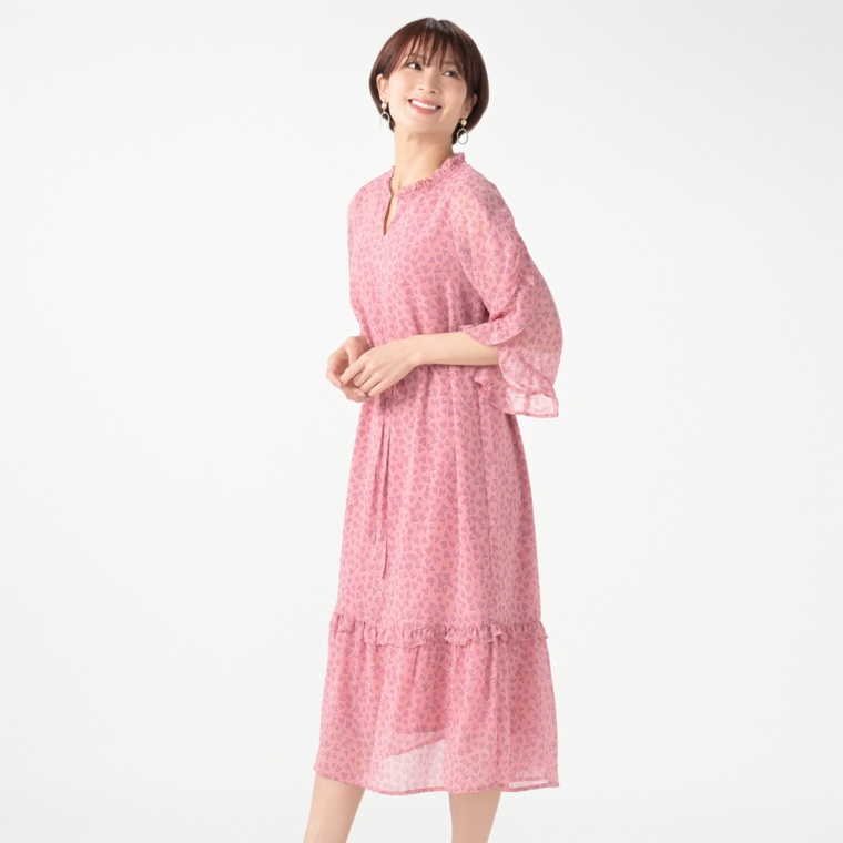 &LOVE 甘さ際立つハートプリントワンピース