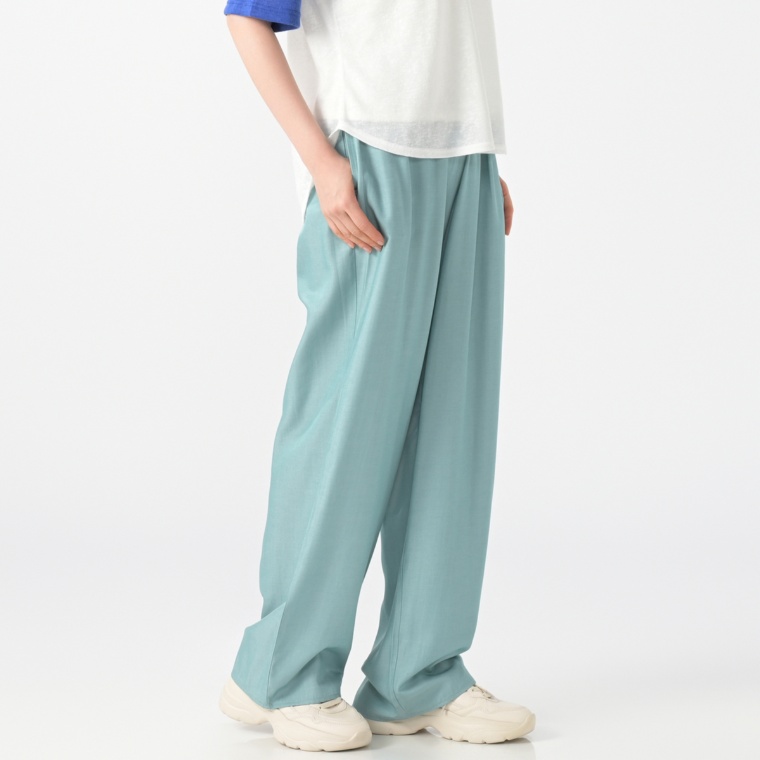 GRC シャンブレーセミワイドイージーパンツネット限定サイズ