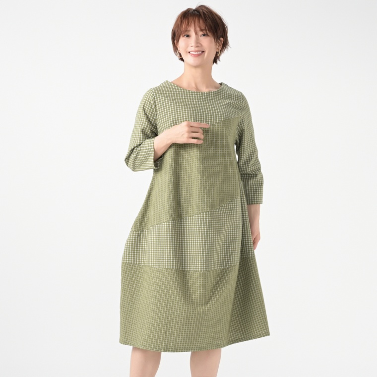 HELA ドットジャガードワンピース