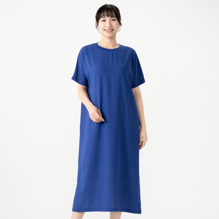 Anne Coquine選べる着丈半袖ジョーゼットワンピース