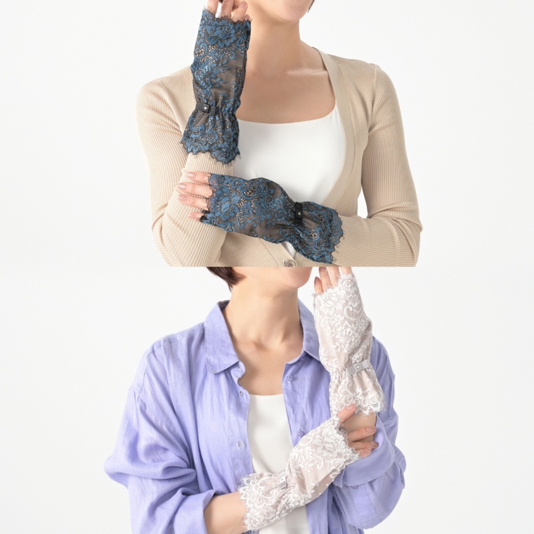 Stylemaker 日本製日よけレースグローブ 2色組