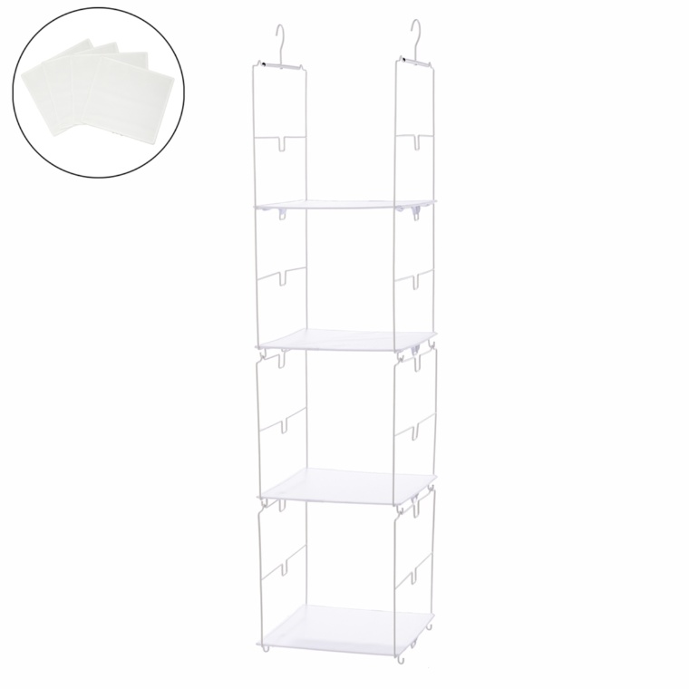 吊り下げ式収納ラック幅30cmタイプ ボード棚8枚付