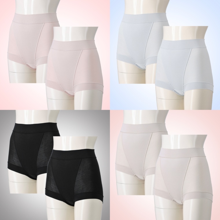 ゆきねえとろけるソフトシルク混ライトショーツ同色2枚組