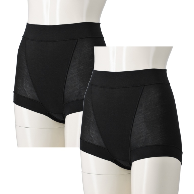 ゆきねえとろけるソフトシルク混ライトショーツ同色2枚組