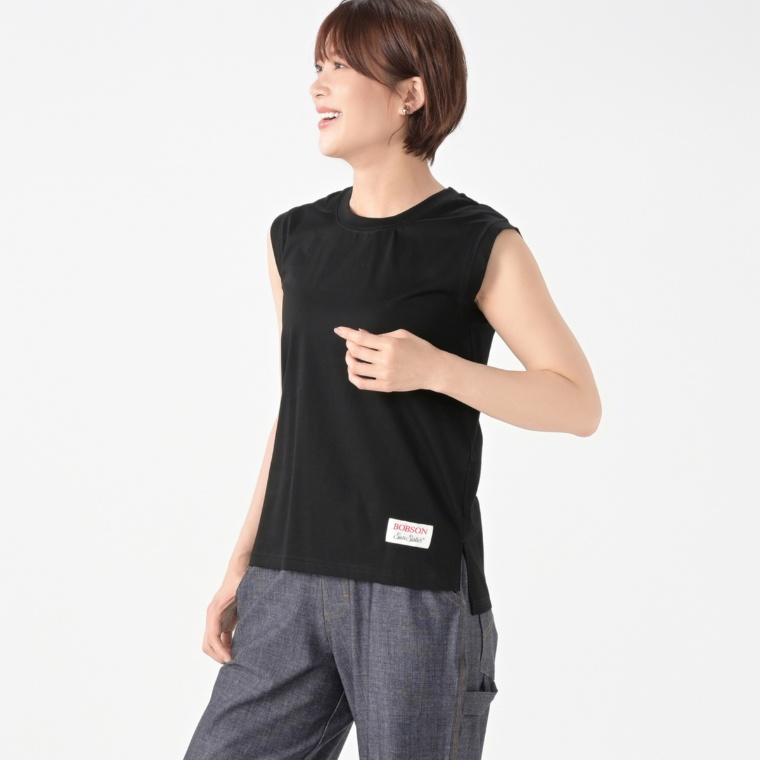 BOBSON SunSister コットン100%シルケットノースリーブ