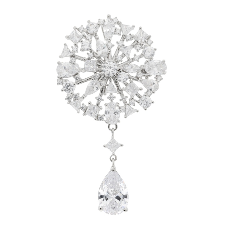 CZ スイング ブローチ/ペンダントヘッド[ヘイデン]