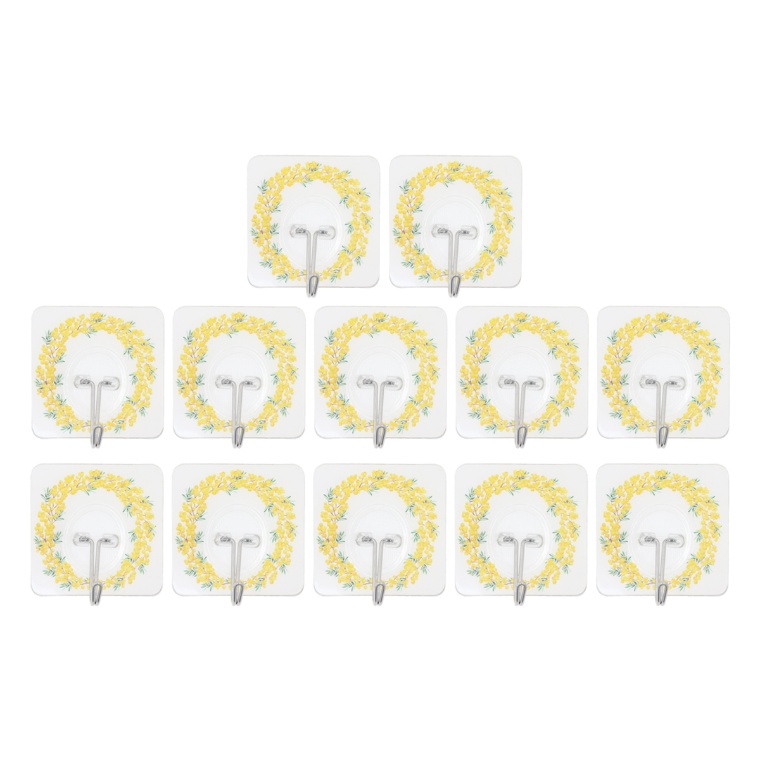 貼って剥がせる吸着フック 耐荷重約2.2kg 12点