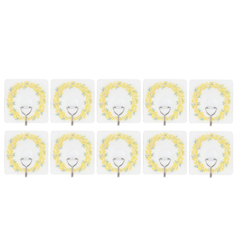 貼って剥がせる吸着フック 耐荷重約5.5kg 10点