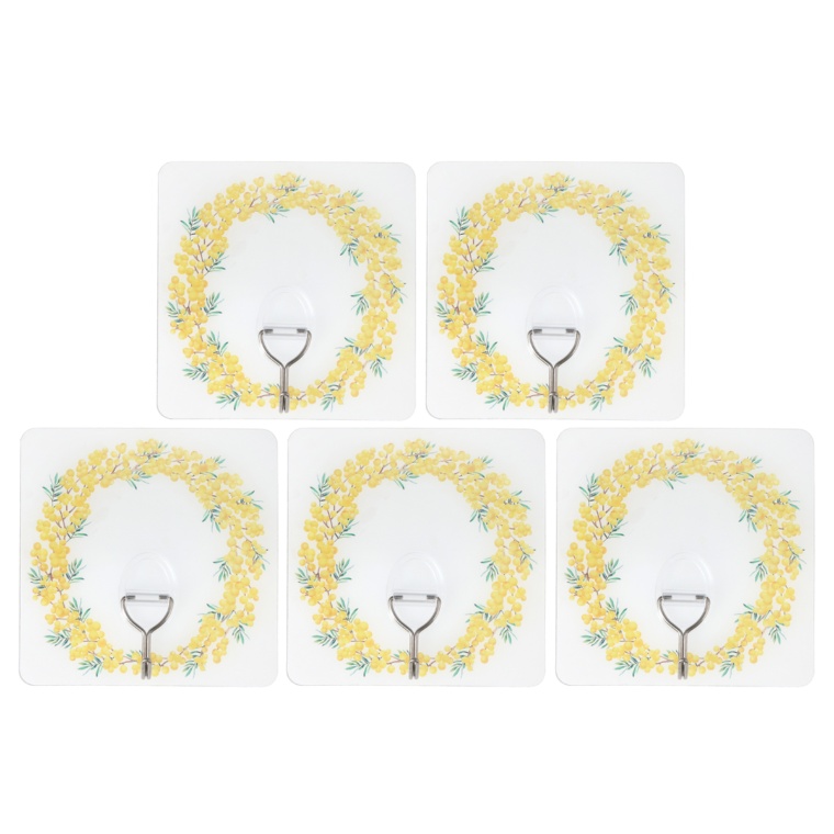 貼って剥がせる吸着フック 耐荷重約7kg 5点