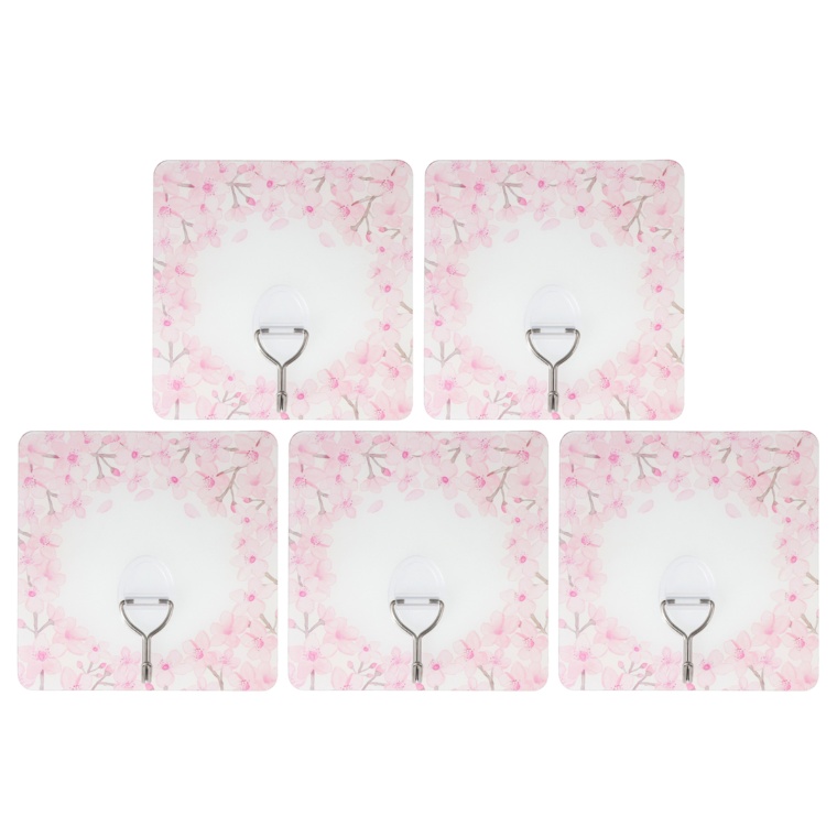 貼って剥がせる吸着フック 耐荷重約7kg 5点