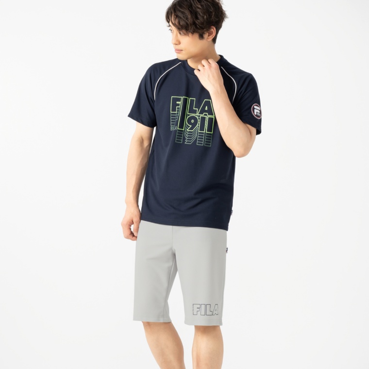 FILA さらりメッシュトップス&パンツルームウエアセット[メンズ]