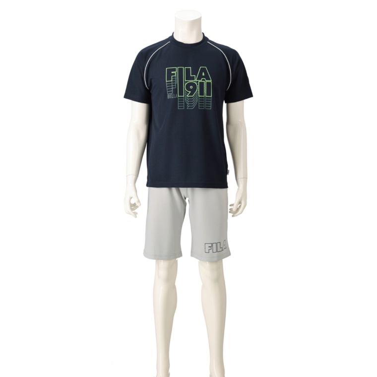 FILA さらりメッシュトップス&パンツルームウエアセット[メンズ]