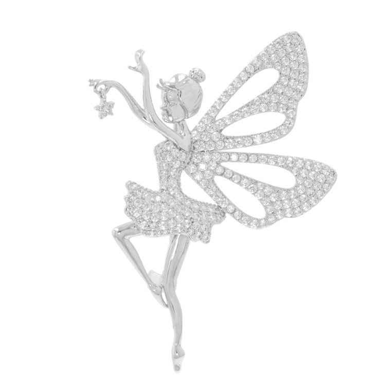 JinkaNezu キュービックジルコニア スイートフェアリー ブローチ