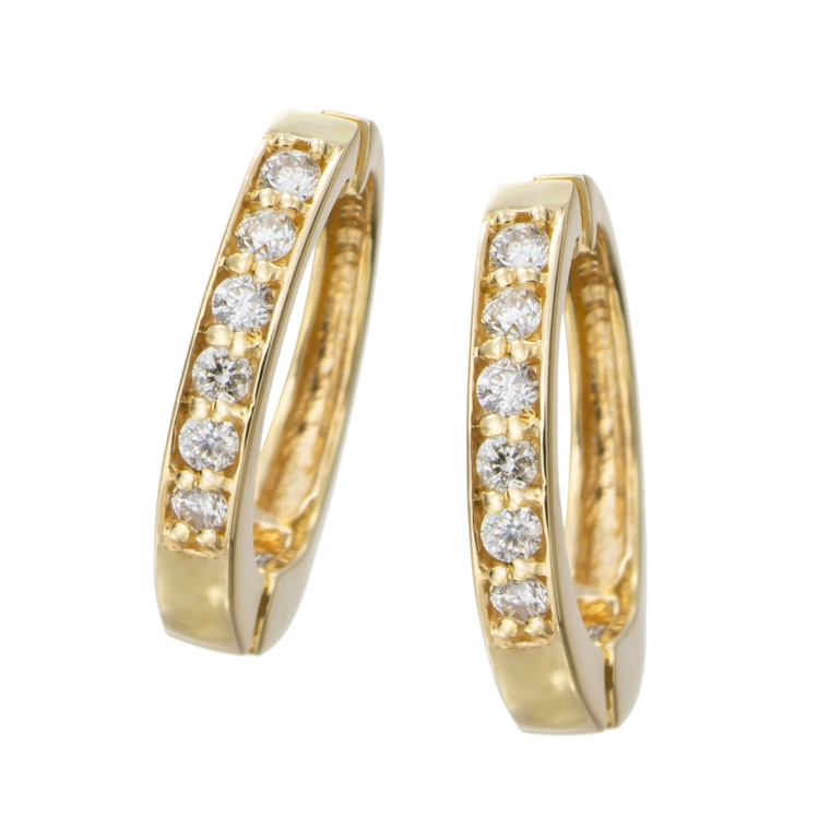 10K ダイヤモンドシンプルライン ピアリング 計0.08ctUP