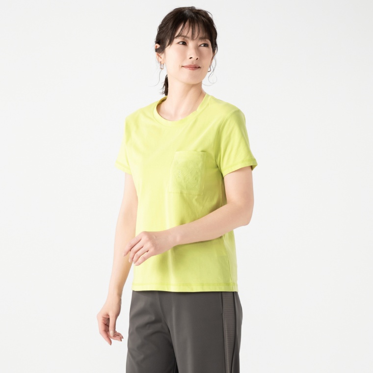 MASAGO ポケット刺繍の半袖Tシャツ