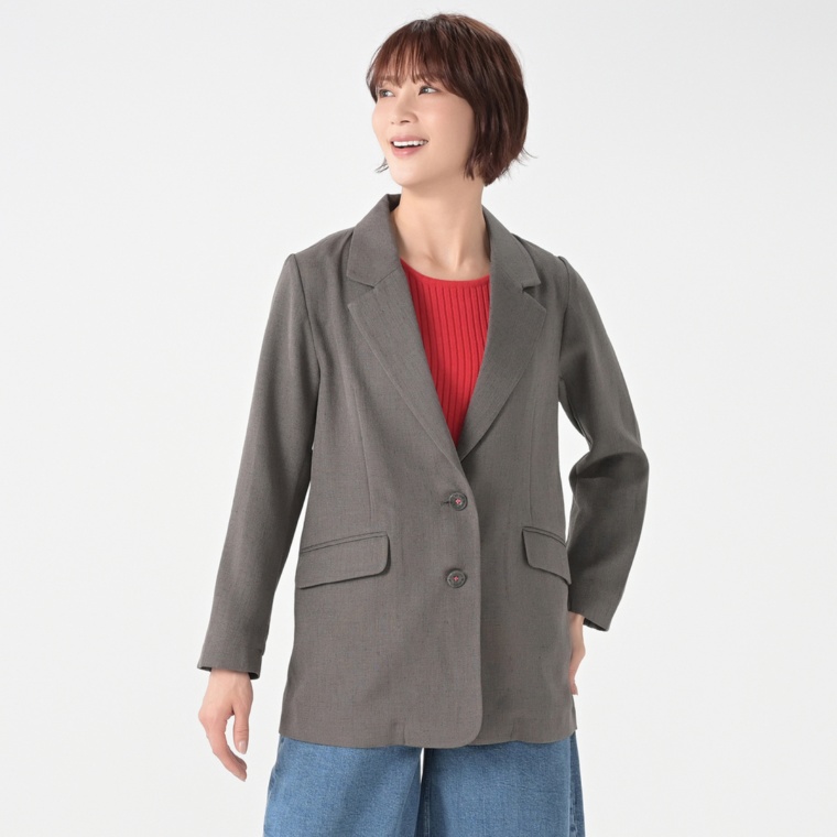 calma 選べる着丈 麻見えジャケットネット限定カラー