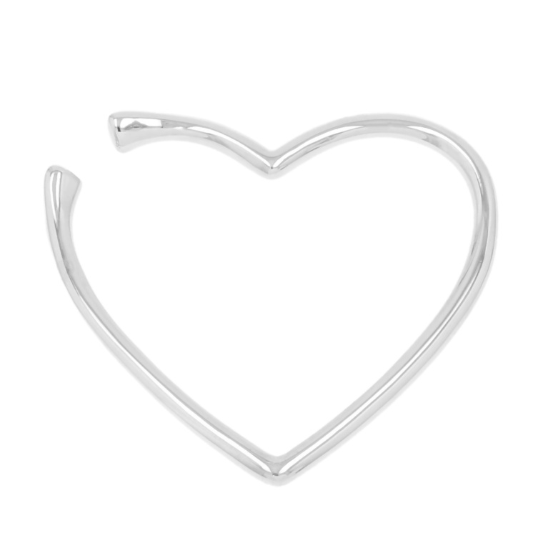 Laude[ラウデ]シルバー925ハートフープ片耳用イヤーカフ