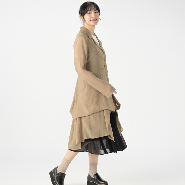 KawaiOkada自分の時間 エレガントロングジャケット