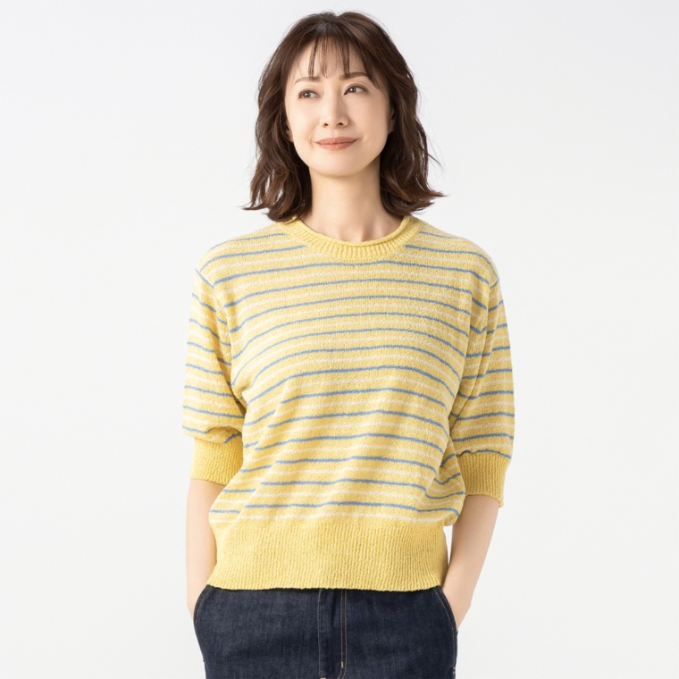 Carney ブークレーボーダーニットプルオーバー