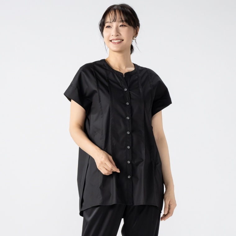 PCD 構築的フォルムのデザインフレンチスリーブシャツブラウス