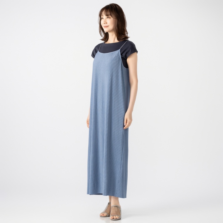 Provador 遮熱・UV・接触冷感 プリーツキャミワンピ