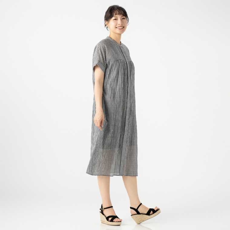 Provador やっぱり涼しい綿混ドビー素材ワンピ