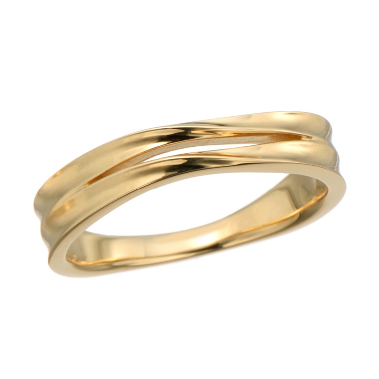 18K ツイストウェービーデザイン リング