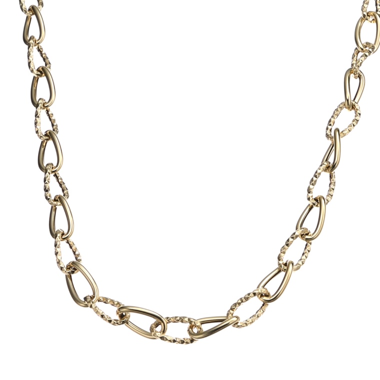 UNOAERRE 18KYG リエート オーバル デザイン ネックレス