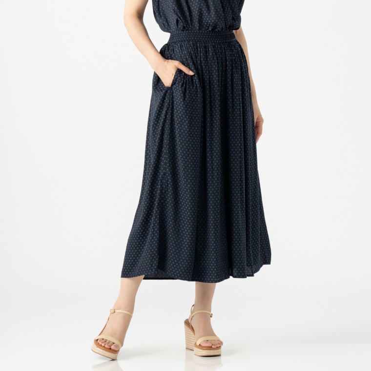 CARRIERE ヴィンテージサテン加工スカーチョ