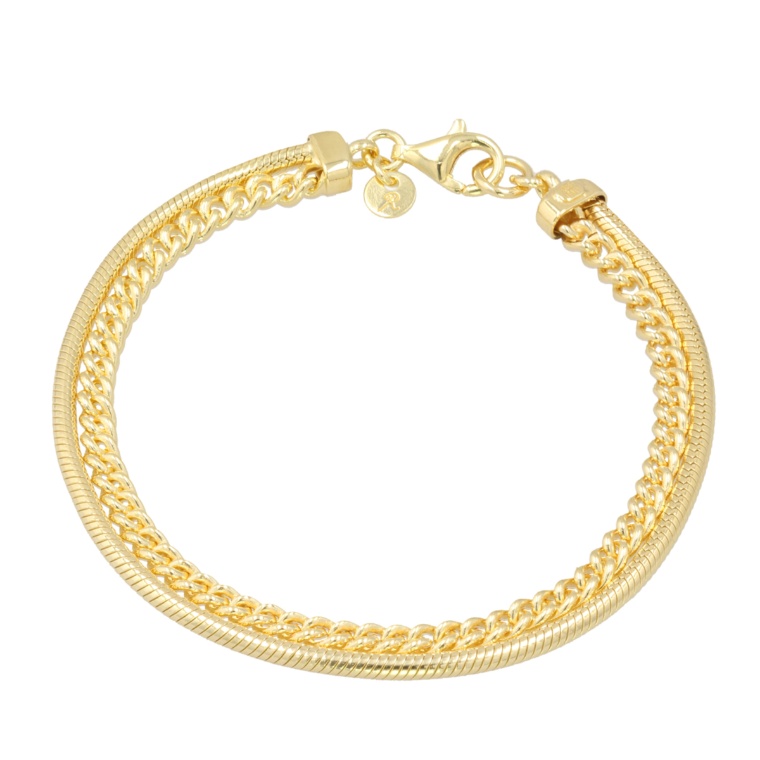 Roma1947 シルバー925 ペルフェット レイヤード ブレスレット