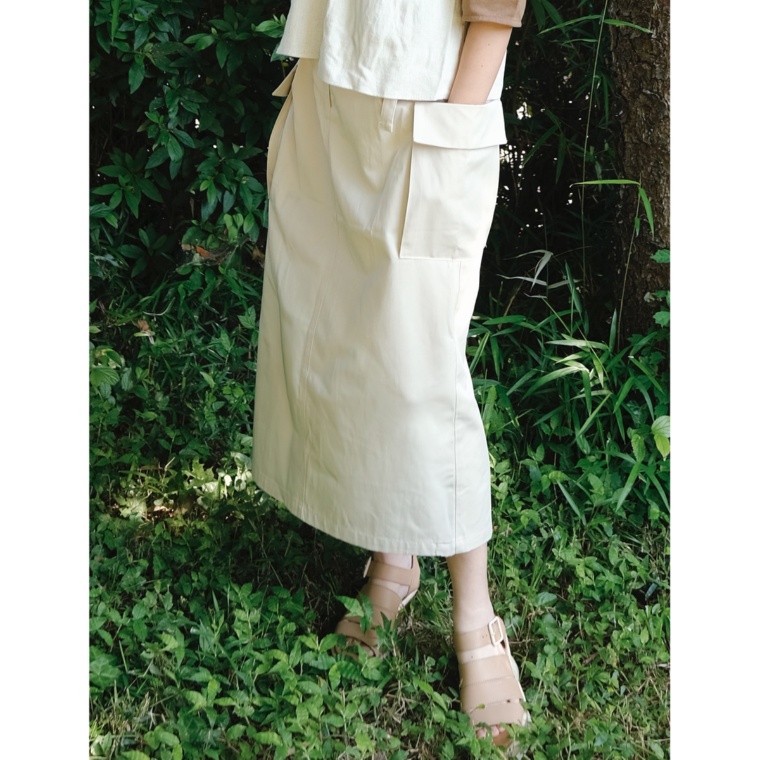 Carney ナローライン ビックポケットカーゴスカート