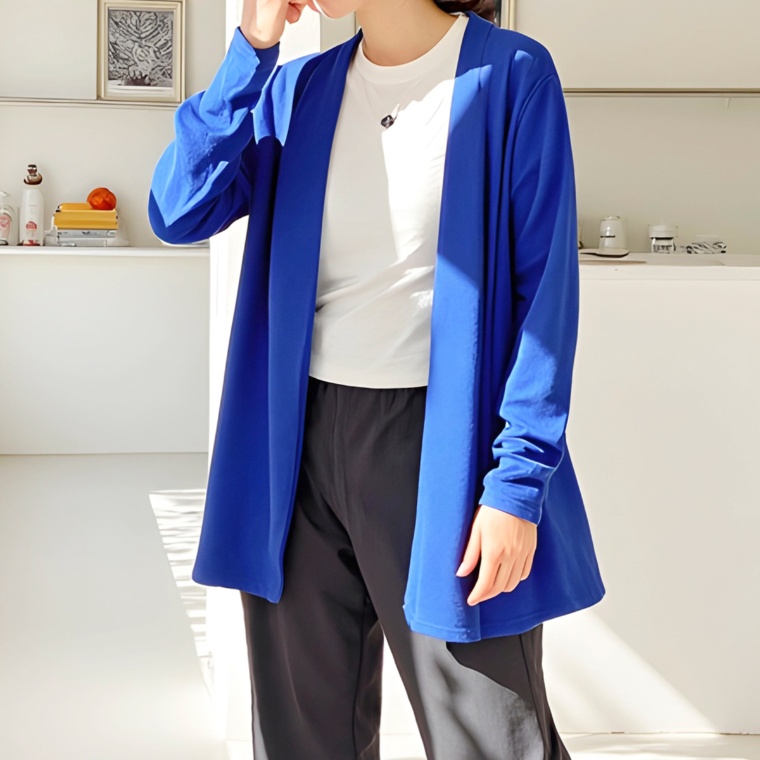 Provadorひんやり さらっとレーヨン混トッパーカーデ