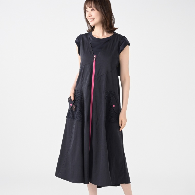 SUPERLADY フロントジップアウターワンピース