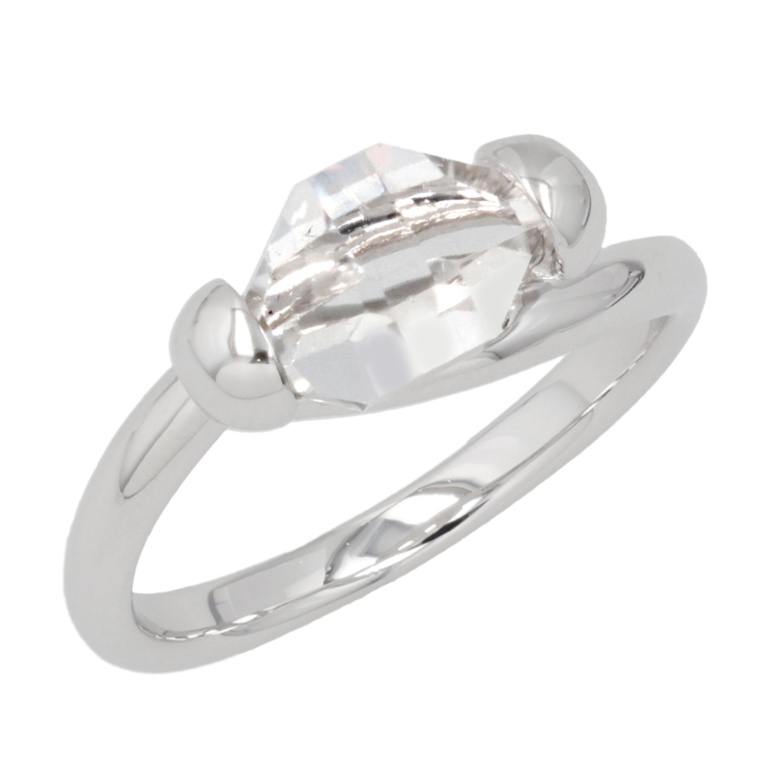 ハーキマーダイヤモンドマインズ社水晶ツーポイント リング