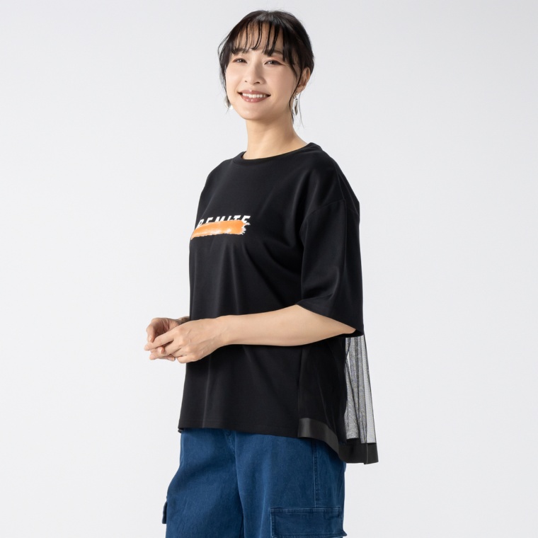 Remite バックチュールロゴカットソー