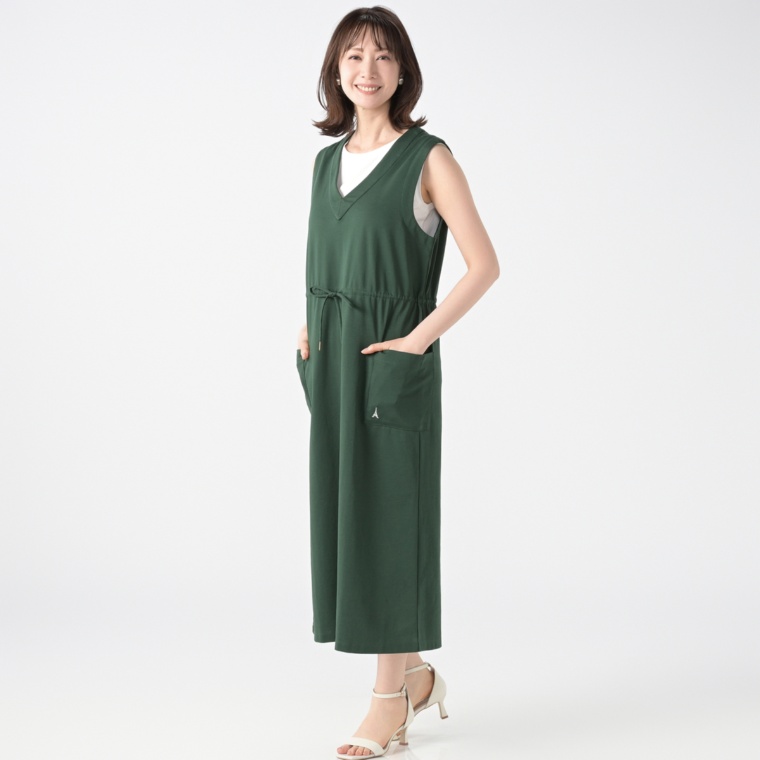 H.HOLIDAY 選べる着丈タンク付きカットソーワンピース