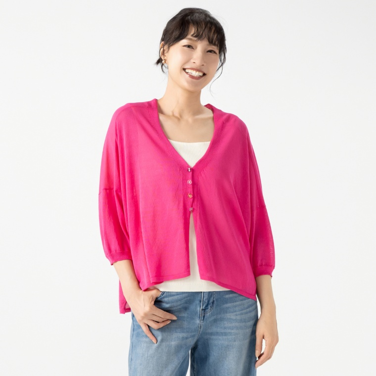 GRC ボタンアクセントボレロカーディガン