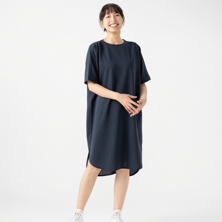 Coeur sucre サイドスリットロングカットソーワンピース