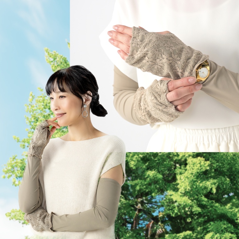 ルナジュメール UV接触冷感時計がみれるアームカバー