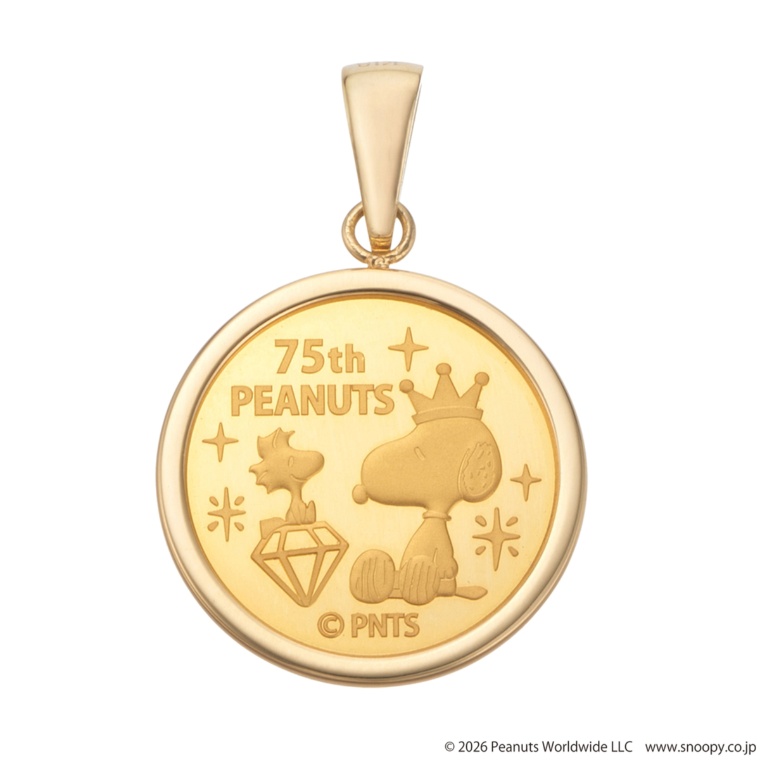 ピーナッツ75th 純金/18K メダルペンダントヘッド