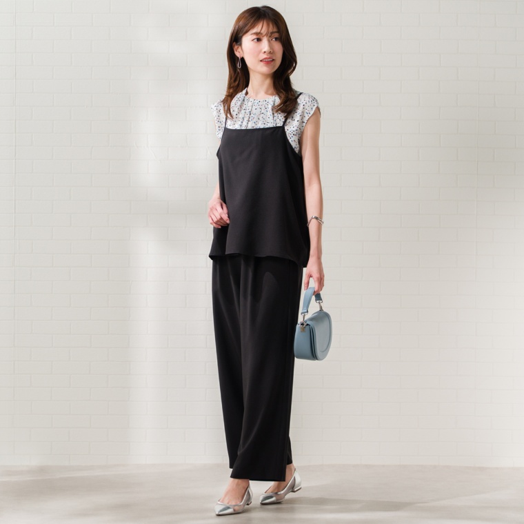 CARRIERE 体型カバーキャミソール＆ワイドパンツセット