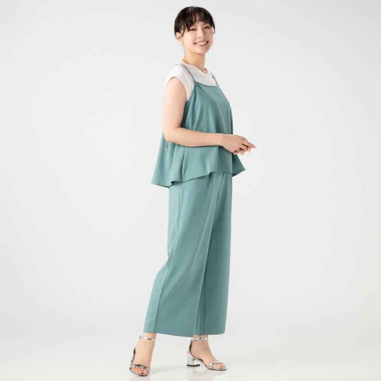 CARRIERE 体型カバーキャミソール＆ワイドパンツセット