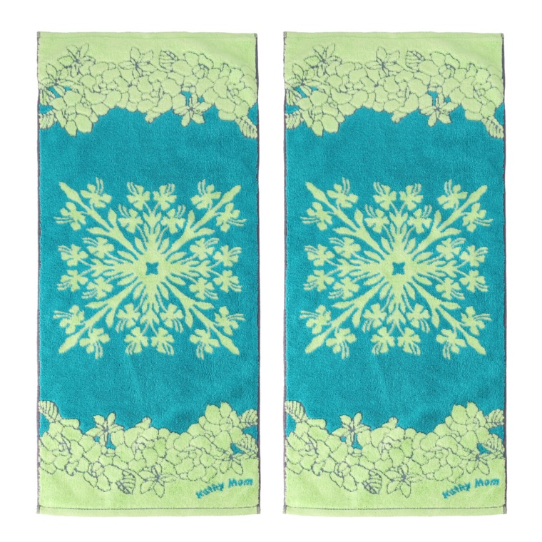 キャシーマム プアナニ フェイスタオル 2枚セット 約34×80cm