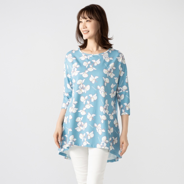 キャシーマム カットソー ホワイトジンジャー ドルマン袖