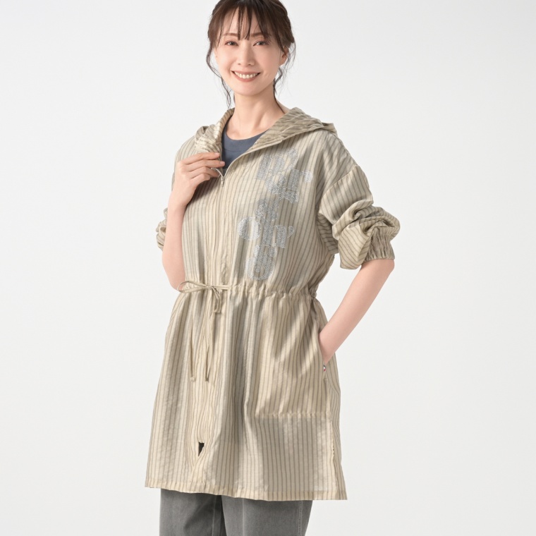 PERSONS ストライプシアーパーカー